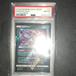 Pokemon Darkrai Prism Star Ultra Prism Holo 77/156 2018 PSA 8 Prism Rare - Image 1