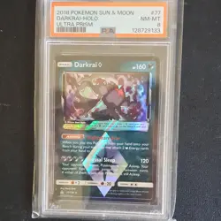 Pokemon Darkrai Prism Star Ultra Prism Holo 77/156 2018 PSA 8 Prism Rare - Image 2