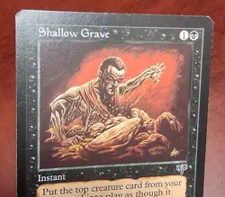 SHALLOW GRAVE mtg Very Light Play Mirage Rare (Z212) - Image 3