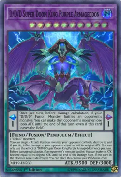 D/D/D Super Doom King Purple Armageddon - MP19-EN230 - Super Rare - 1st Edition - Image 1