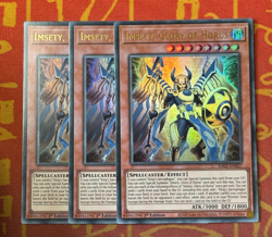 YUGIOH IMSETY, GLORY OF HORUS ULTRA RARE NM RA05-EN027 x3 PLAYSET - Image 1