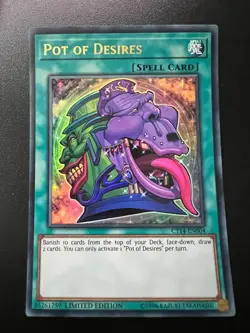 Pot of Desires CT14-EN004 Ultra Rare Limited Edition Near Mint Yugioh - Image 1