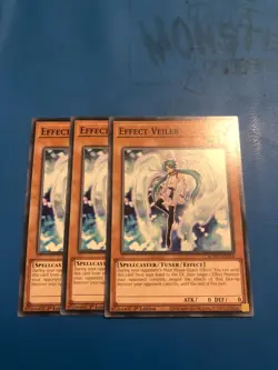 YUGIOH 3x Common Effect Veiler SDWD-EN018 1st Edition - Image 1