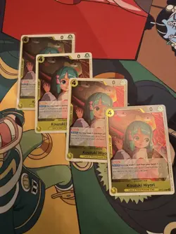 Kouzuki Hiyori Rare Playset (R) OP13-104 Carrying On His Will English Foil - Image 1