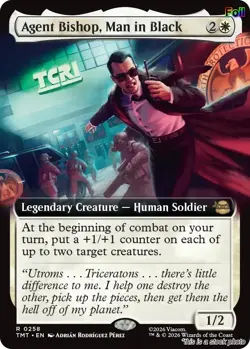 Agent Bishop, Man in Black (Extended Art) [TMT - 258] - NM [Foil] TCG MTG - Image 1