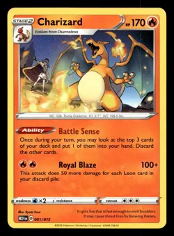 Charizard 001/015 McDonalds Promo 2024 Pokemon NM - Image 1
