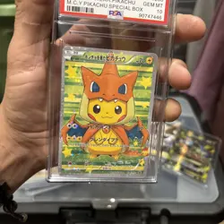 2016 Pokemon Japanese XY Promo #208 Poncho-Wearing Pikachu Charizard PSA 10 - Image 5