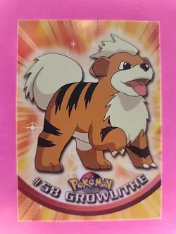 Growlithe Topps Pokemon Card WOTC NM - Image 1