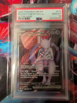 Team Rockets Mewtwo EX 213/118 PSA 10 Pokemon 2025 Gem Mint Ultra Rare - Image 1