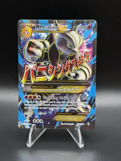 Pokemon TCG M Mewtwo EX (159 Full Art) 159/162 Breakthrough Holo - LP-/MP+ - Image 1