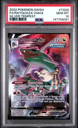 PSA 10 Rayquaza Vmax TG20/TG30 Pokemon Silver Tempest Trainer Gallery Card - Image 1