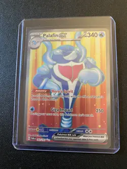 Pokemon Palafin ex 193/167 Full Art Twilight Masquerade Card w/ Top Loader - Image 1