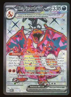 2023 Pokemon TCG Charizard Ex Obsidian Flames Full Art 215/197 - Image 1
