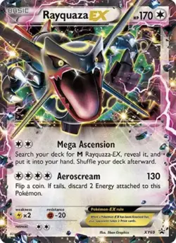 Pokemon TCG Rayquaza EX XY69 Shiny Black Star Promo Holo Rare Card - Image 1
