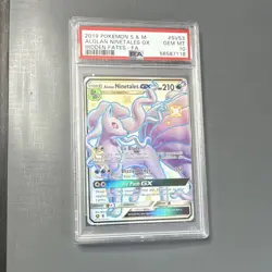 Pokemon Hidden Fates Alolan Ninetales GX SV53/SV94 Shiny Holo Rare PSA 10 - Image 1