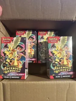 Lot of 4x Pokemon TCG: Mega Evolution-Ascended Heroes Booster Bundle (6 Packs) - Image 1