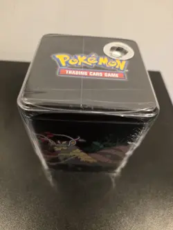 Pokemon TCG Stacking Tin Factory Sealed 2025 (3 Booster Packs, 2 Stickers) New - Image 1
