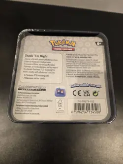 Pokemon TCG Stacking Tin Factory Sealed 2025 (3 Booster Packs, 2 Stickers) New - Image 4