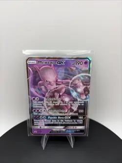 Mewtwo GX SM196 SM Black Star Promo HOLO RARE Pokemon TCG -MP - Image 1