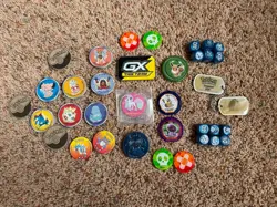 Pokemon Trading Card Game TCG Lot Coins, Vintage Dog Tag and Other Accessories - Image 1