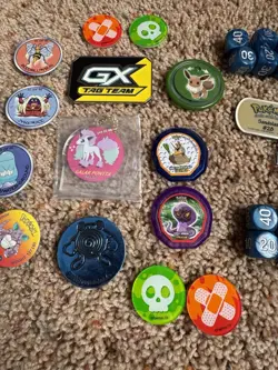 Pokemon Trading Card Game TCG Lot Coins, Vintage Dog Tag and Other Accessories - Image 3
