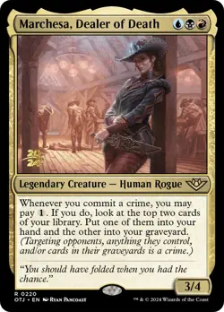 MTG Marchesa, Dealer of Death [Outlaws of Thunder Junction Prerelease Promos] Fo - Image 1
