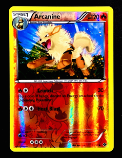 2012 Pokemon ARCANINE Next Destinies REVERSE HOLO Black & White Set Card 13/99 - Image 1