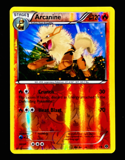 2012 Pokemon ARCANINE Next Destinies REVERSE HOLO Black & White Set Card 13/99 - Image 2