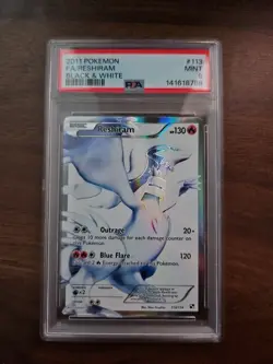 Pokemon Reshiram Card 113/114 Full Art Black White 2011 TCG PSA 9 Mint - Image 1