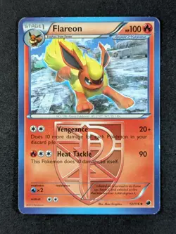 2013 Pokemon FLAREON #12/116 Black & White Plasma Freeze Uncommon English - Image 1