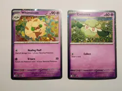 Cottonee MEP 018 & 019 Whimsicott Phantasmal Flames Black Star Promo Pokemon TCG - Image 1