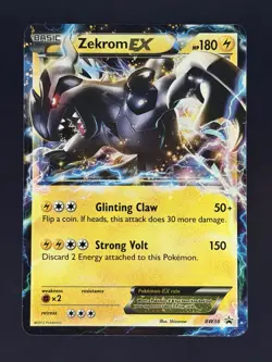 LP Zekrom EX BW38 Black & White Black Star Promo Holo Pokemon card English - Image 1