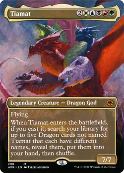 MTG Tiamat Borderless - Adventures in the Forgotten Realms #298 - Image 1