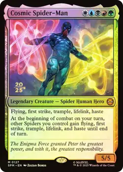 MTG FOIL Cosmic Spider-Man(Prerelease) (Marvel's Spider-Man) - Promo #127 - Image 1