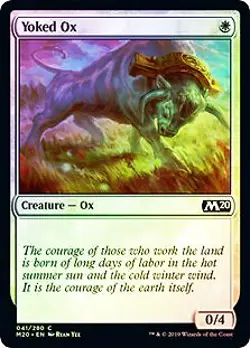 Yoked Ox FOIL Core Set 2020 / M20 NM White Common MAGIC GATHERING CARD ABUGames - Image 1
