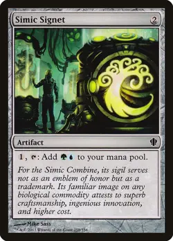 Simic Signet Commander 2013 NM Artifact Common MAGIC GATHERING CARD ABUGames - Image 1