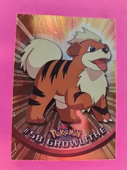 Growlithe Holo Topps Pokemon Card WOTC - Image 1