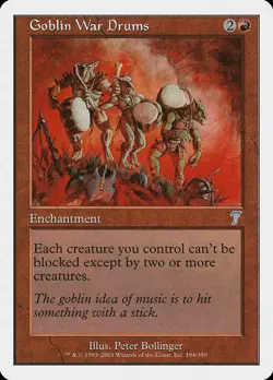 Goblin War Drums 7th Edition NM Red Uncommon MAGIC THE GATHERING CARD ABUGames - Image 1