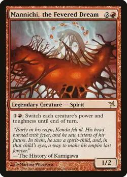 Mannichi, the Fevered Dream Betrayers of Kamigawa NM Red Rare CARD ABUGames - Image 1