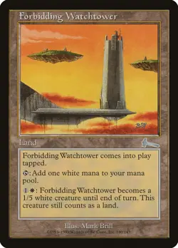 Forbidding Watchtower Urza's Legacy NM Land Uncommon MAGIC MTG CARD ABUGames - Image 1