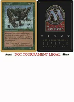 Lhurgoyf (Svend Geertsen - 1997) World Championship PLD Green Rare CARD ABUGames - Image 1
