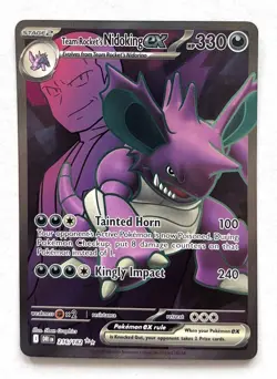 Team Rocket's Nidoking ex 216/182 - Destined Rivals Pokemon Card - NM ENGLISH - Image 1