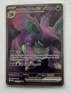 Team Rocket's Nidoking ex 216/182 - Destined Rivals Pokemon Card - NM ENGLISH - Image 3