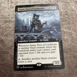 Ayara, First of Locthwain Extended Art - Throne of Eldraine - MTG Magic - NM - Image 1