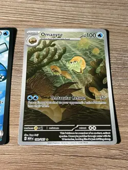 Blastoise EX Omanyte Pokemon TCG MEW Set 2023 184/165 180/165 Lot of 2 - Image 2