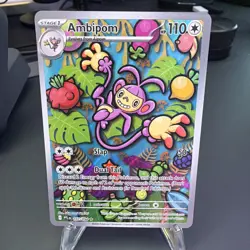 Pokemon TCG | Ambipom 107/094 Phantasmal Flames Illustration Rare | Near Mint - Image 1