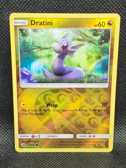Pokemon Dratini Dragon Majesty Reverse Holo 34/70 LP Condition - Image 1