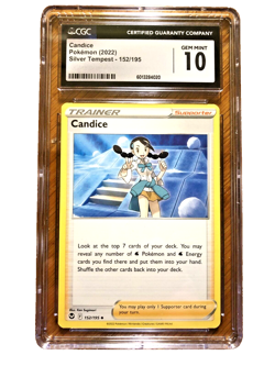 Candice Uncommon #152 - CGC GEM MINT 10 - 2022 Silver Tempest - Pokemon TCG - Image 1
