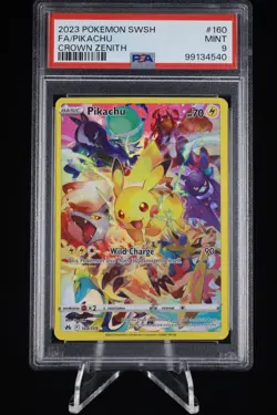2023 Pokemon TCG Crown Zenith Pikachu #160/159 Full Art Secret Rare PSA 9 - Image 2