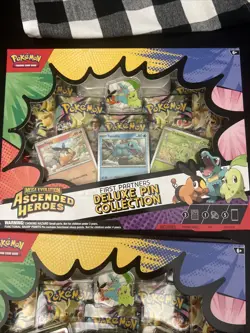 (2) LOT Pokemon Ascended Heroes First Partners Deluxe Pin Collection Sealed Box - Image 2